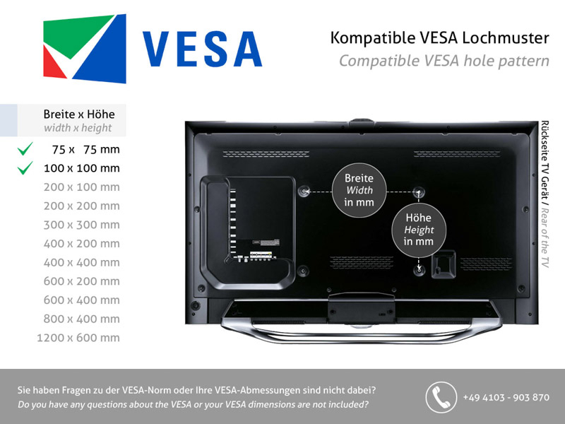 Dataflex Viewlite Monitorhalterung für Palmberg Terio Plus (58.222/PTP) VESA Standard