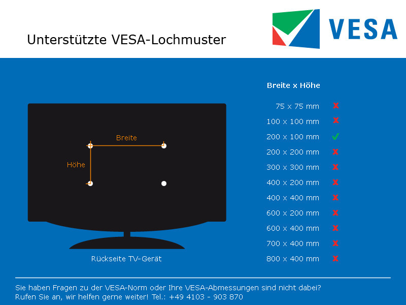 Dataflex 58.020 Viewlite Adapterplatte VESA 200x100mm VESA