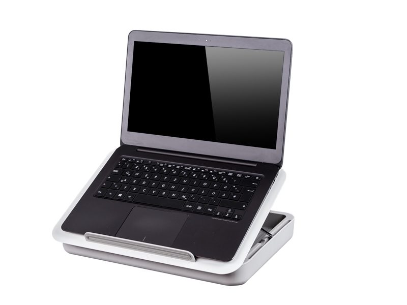 Dataflex Bento ergonomisches Tisch-Set weiß (45.220) als Laptophalterung