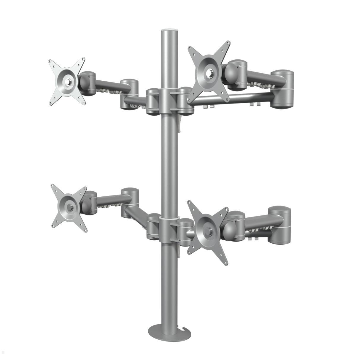 Dataflex Viewmate 2+2 Tischhalterung (52.622) silber schwenkbar