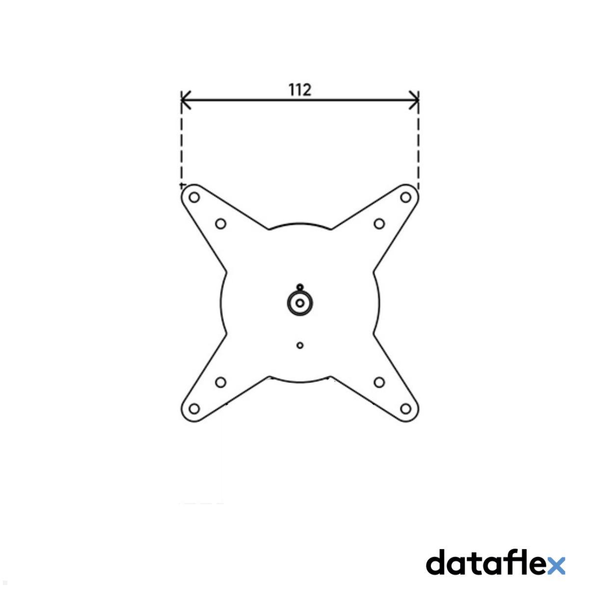 Dataflex Viewlite Zubehör VESA Kopf 75x75, 100x100 (B.58.0000) technische Zeichnung